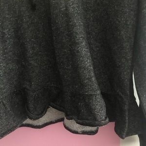 Tops - Girl Power Ruffle Trim Semi-Cropped Hoodie Tops - Girl Power Ruffle Trim Semi-Cropped Hoodie
